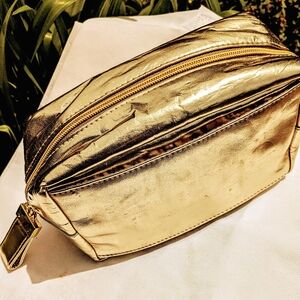 Beautiful Gold Colored Handbag or Cosmetic Bag